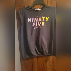 Size 14+ jersey fancy dark grey top, H&M